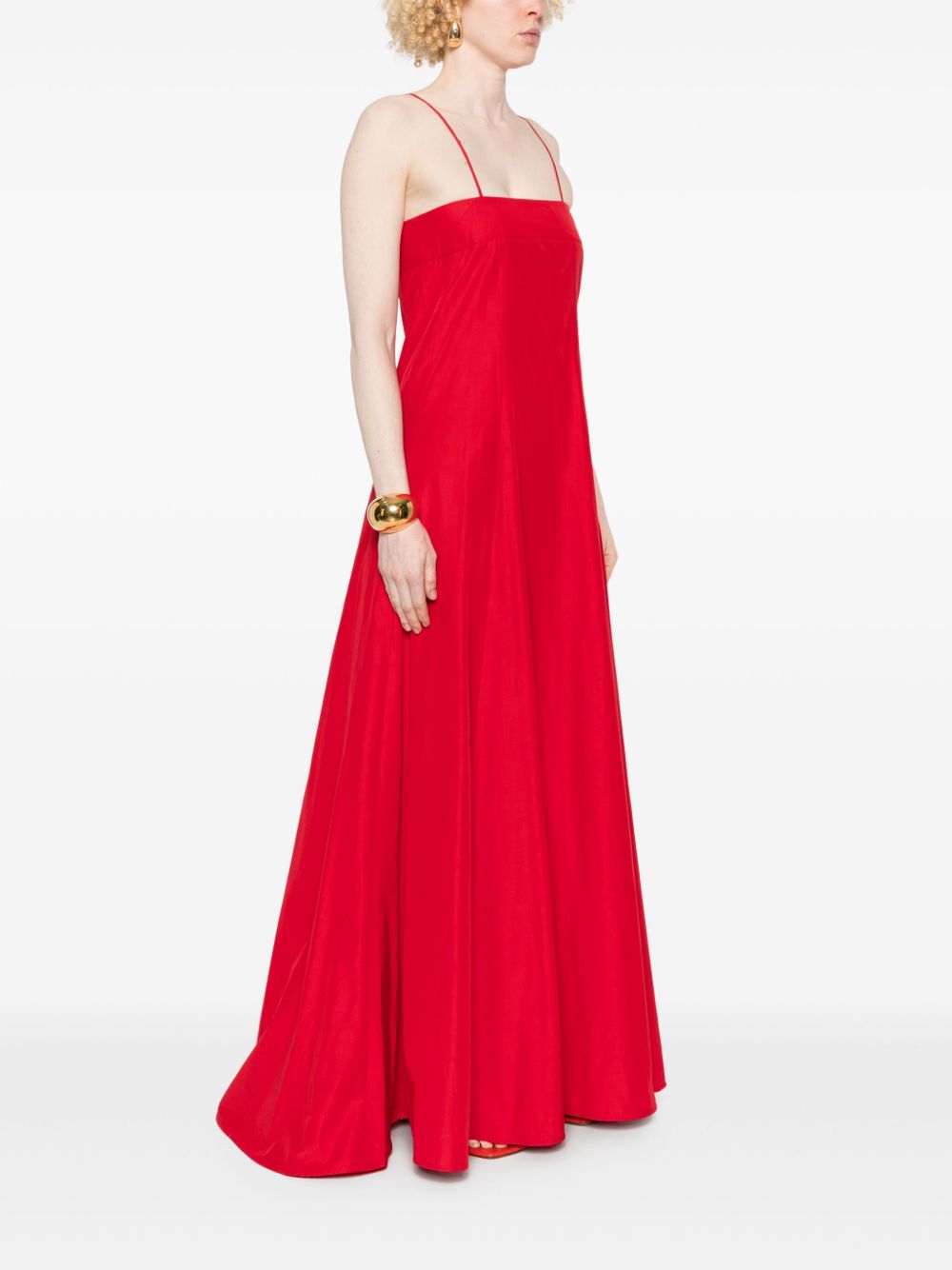 Forte Forte Red Long Dress In Cotton