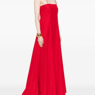 Forte Forte Red Long Dress In Cotton