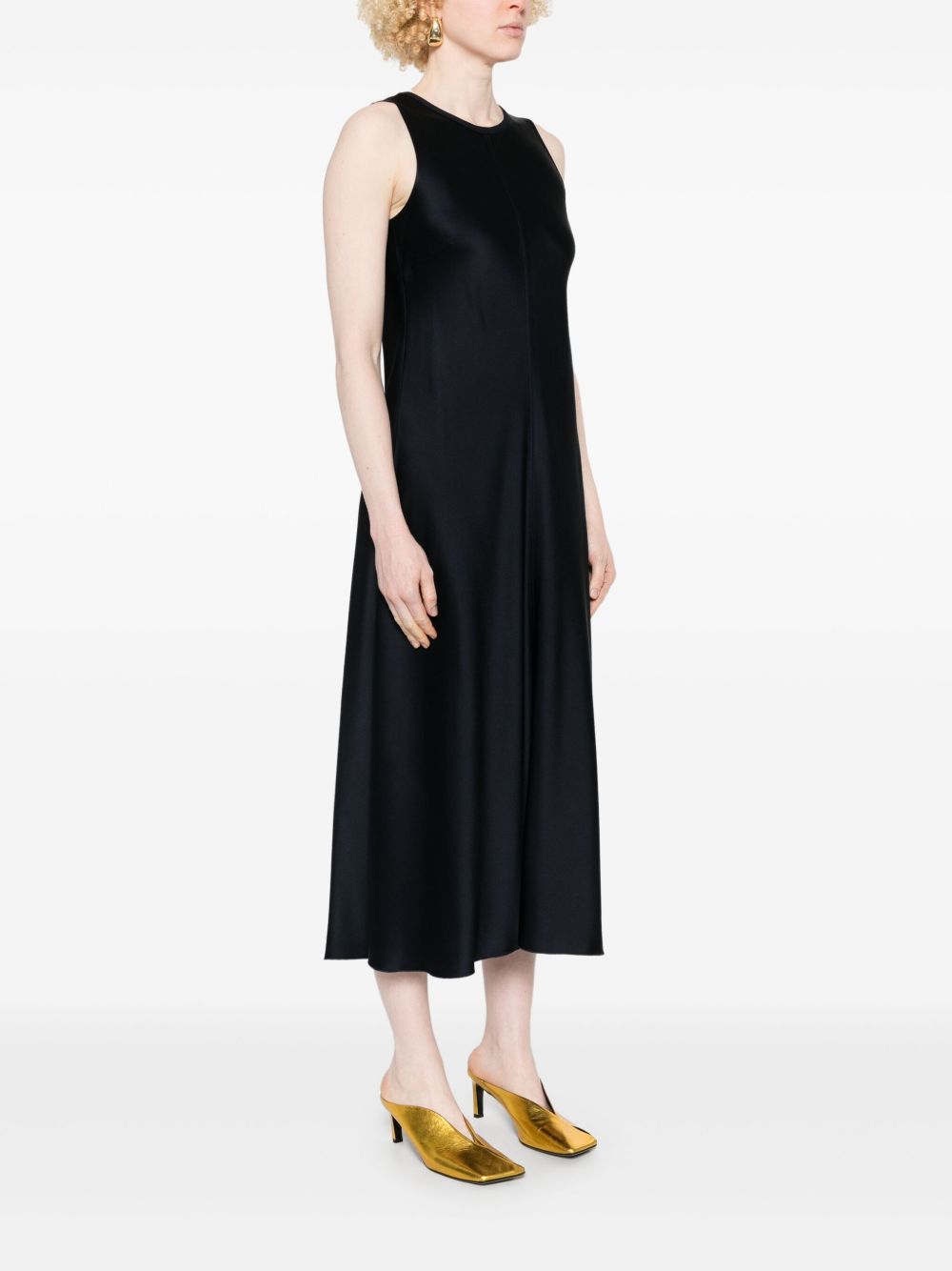 Forte Forte Satin Midi Dress Blue