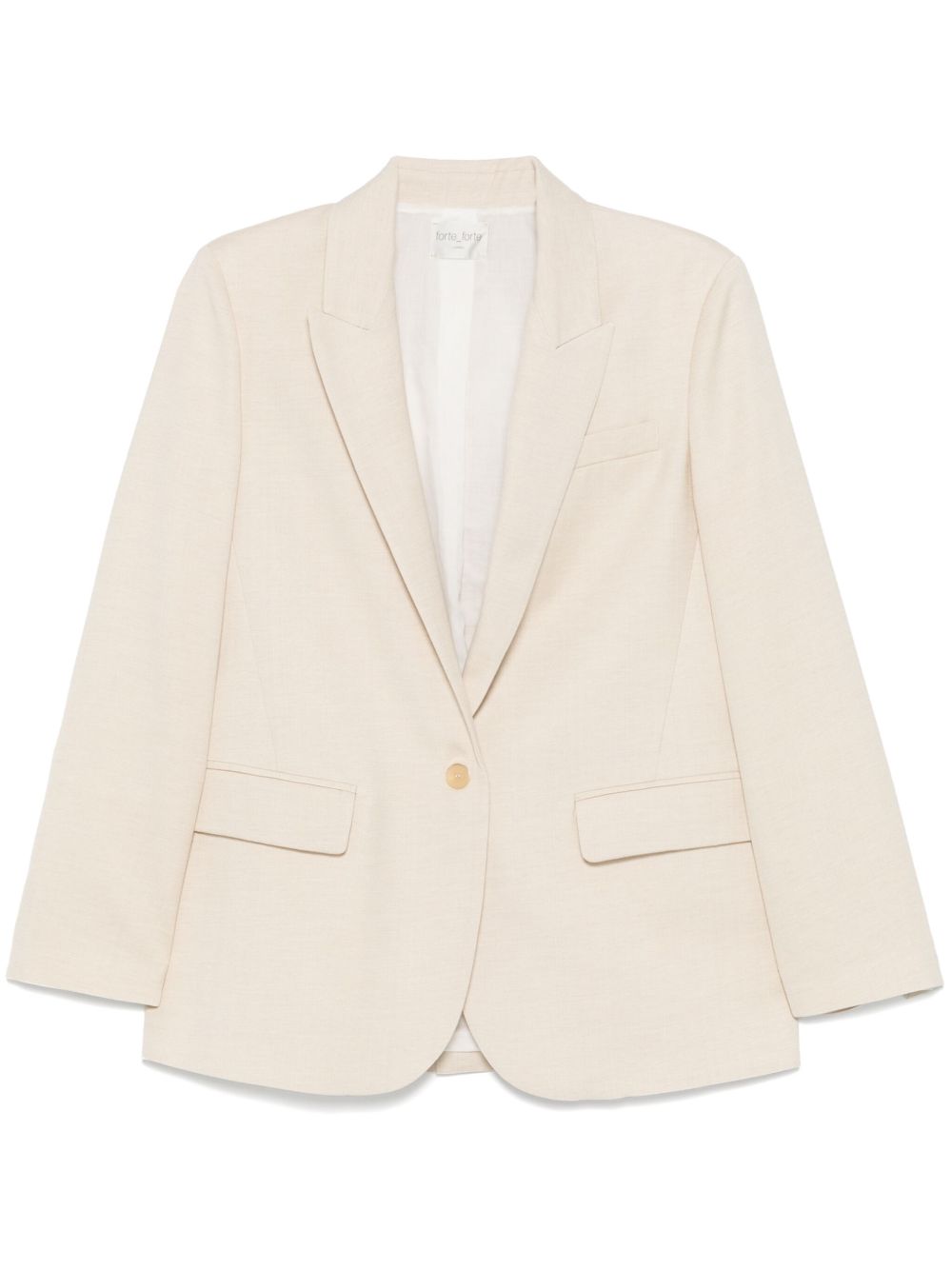 Forte Forte Single Breasted Blazer Beige