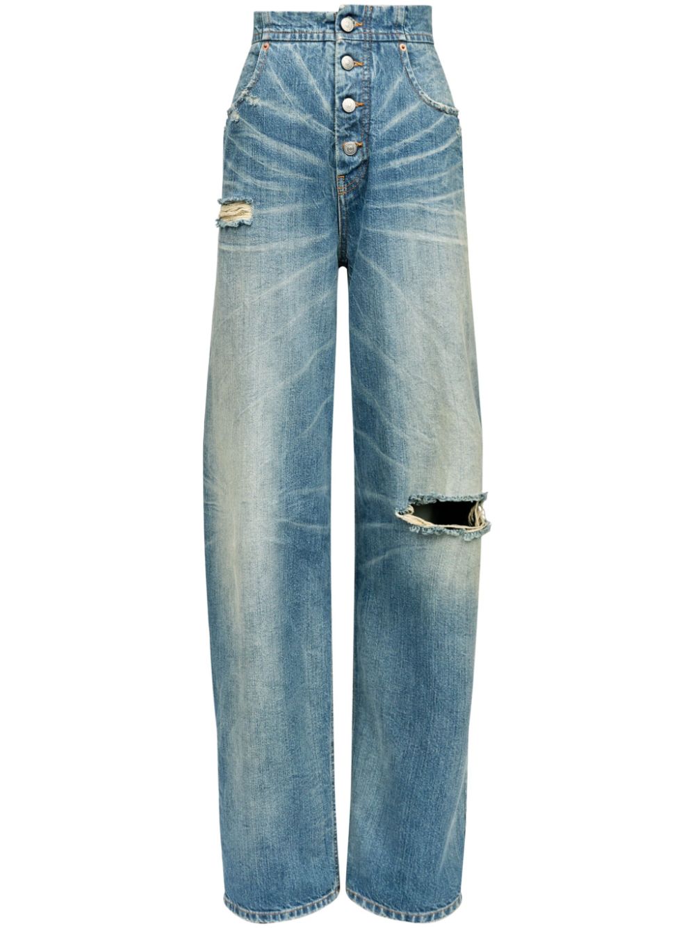 MM6 Maison Margiela Straight Leg Jeans Clear Blue