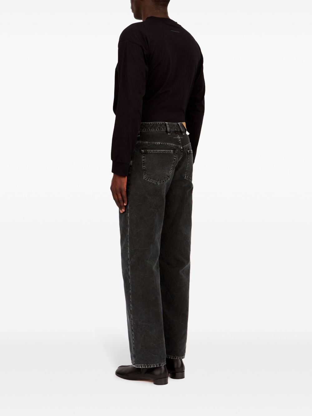 MM6 Maison Margiela Dark Wash Straight Leg Jeans Black