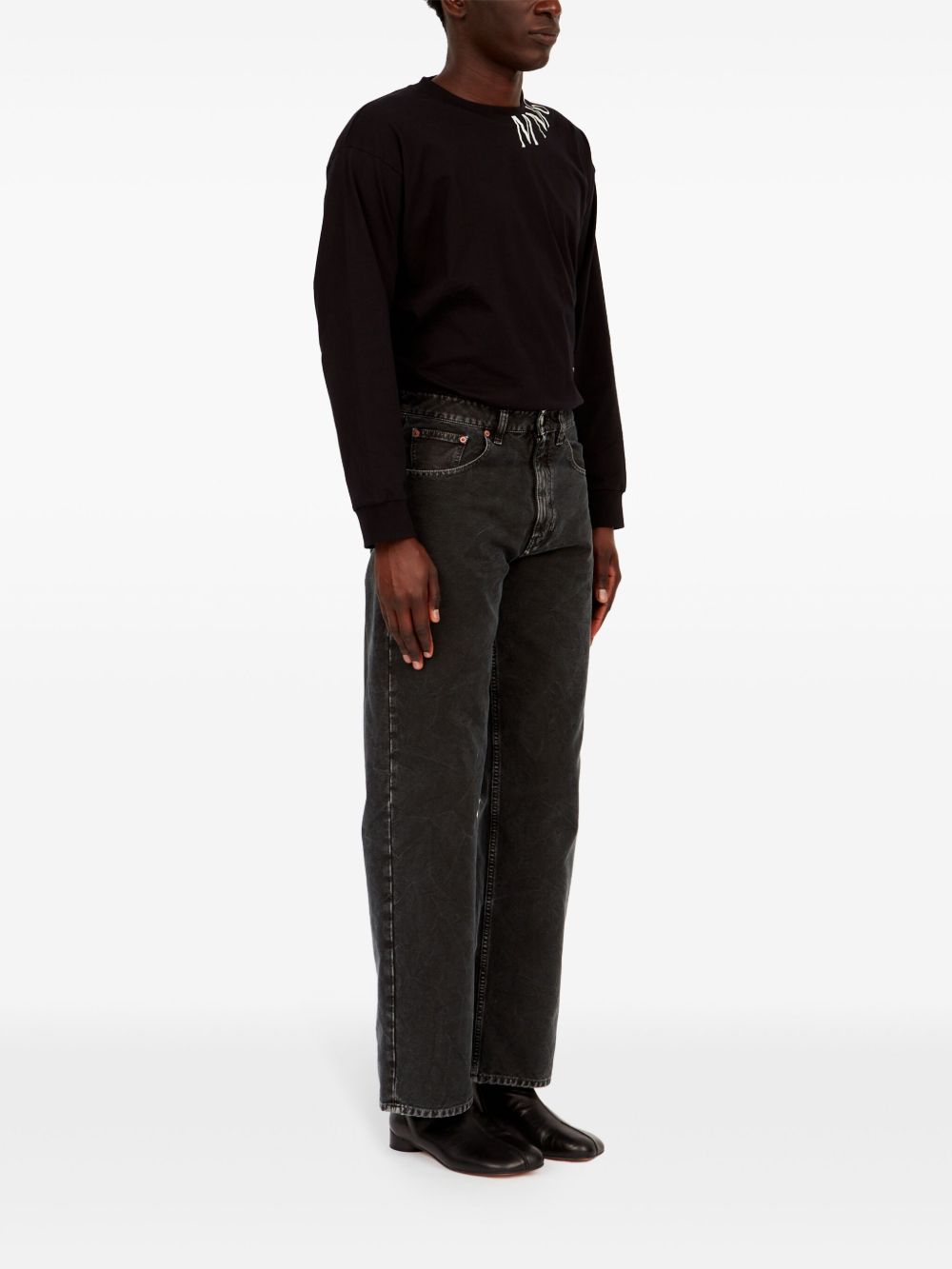 MM6 Maison Margiela Dark Wash Straight Leg Jeans Black