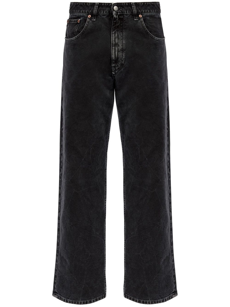 MM6 Maison Margiela Dark Wash Straight Leg Jeans Black
