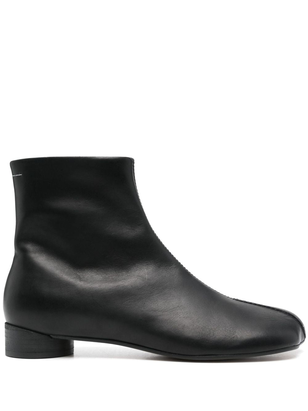 MM6 Maison Margiela Leather Ankle Boots Black