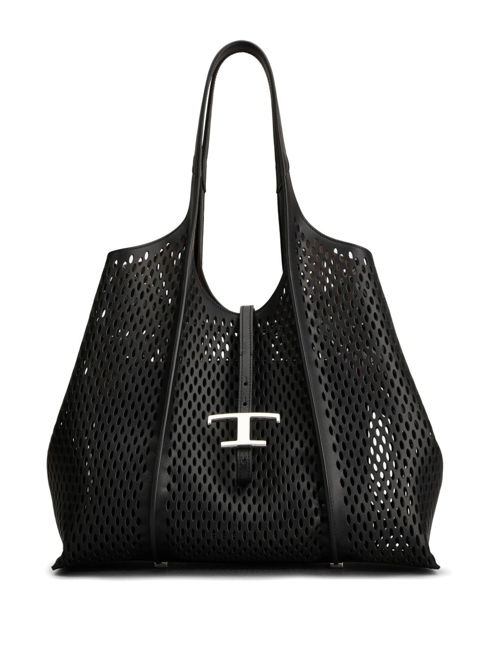 Tod's Medium T Timeless Shopping Bag Black