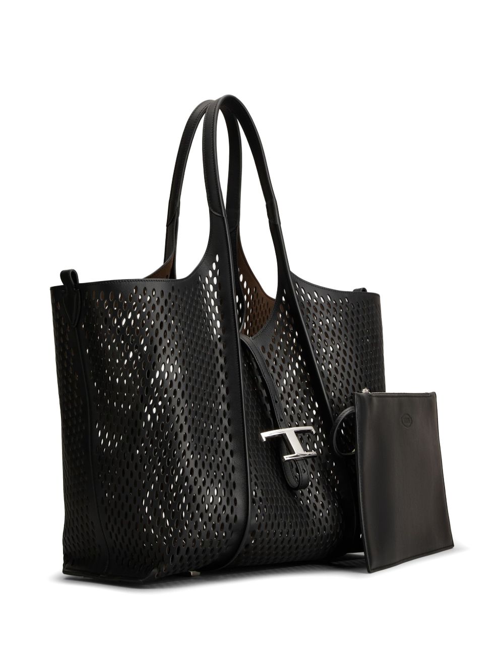 Tod's Medium T Timeless Shopping Bag Black