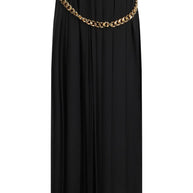 Balenciaga Chain Embellished Pleated Skirt - Black