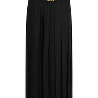 Balenciaga Chain Embellished Pleated Skirt - Black