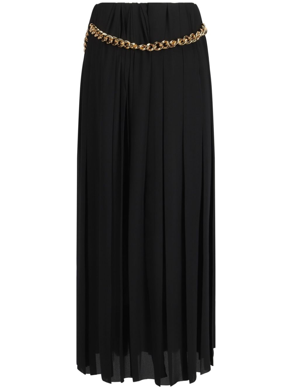 Balenciaga Chain Embellished Pleated Skirt - Black