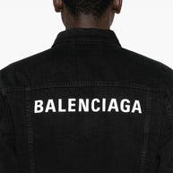 Balenciaga Denim Cotton Jacket - Black