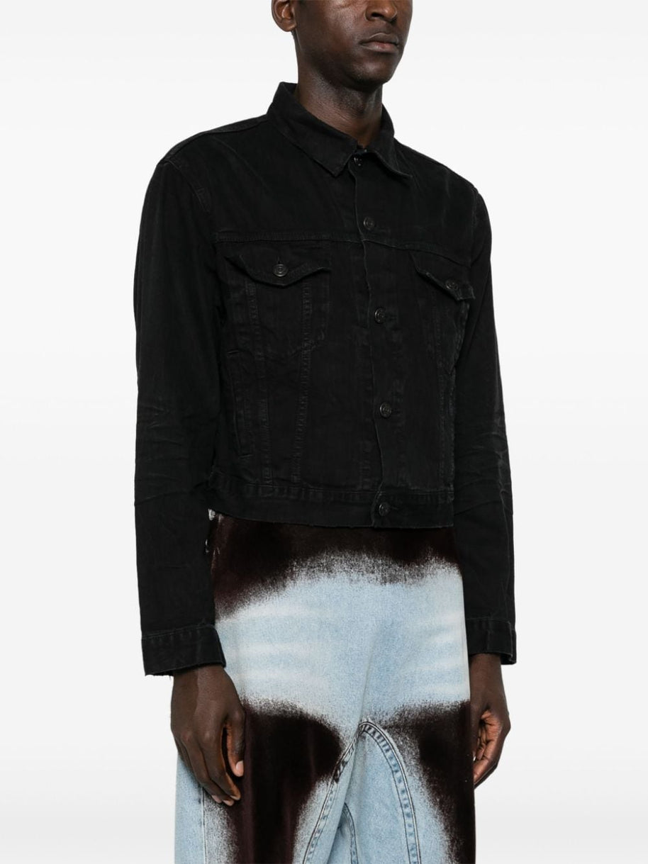 Balenciaga Denim Cotton Jacket - Black