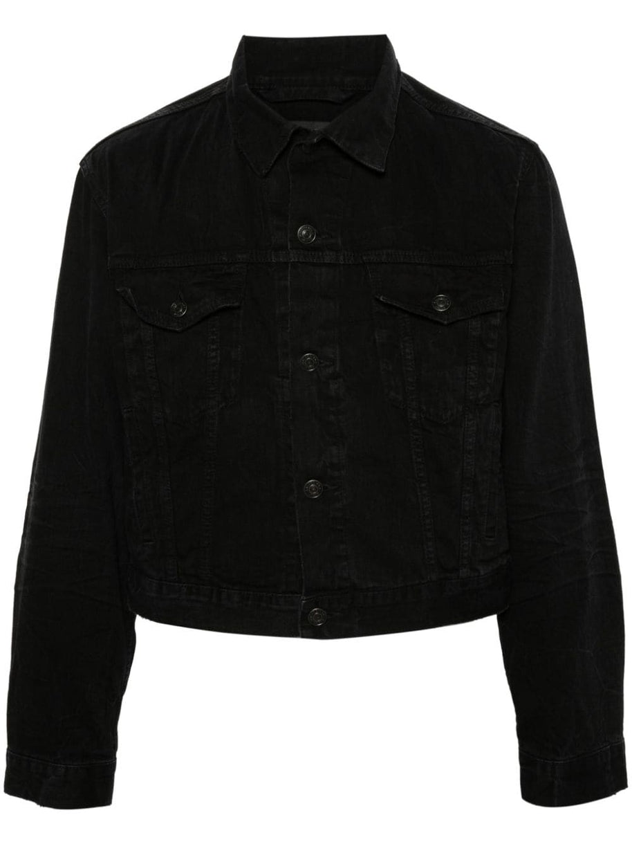 Balenciaga Denim Cotton Jacket - Black