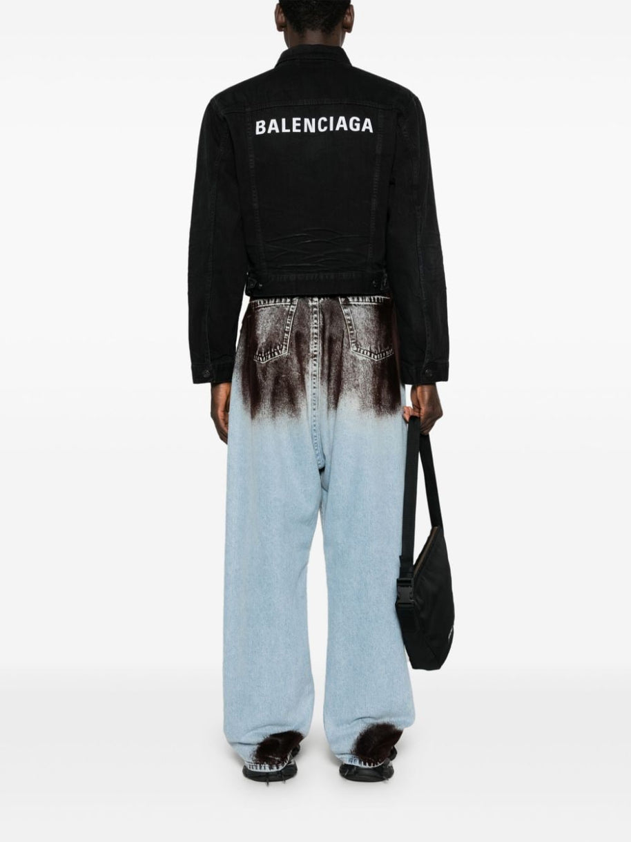 Balenciaga Denim Cotton Jacket - Black