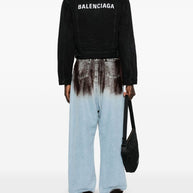 Balenciaga Denim Cotton Jacket - Black