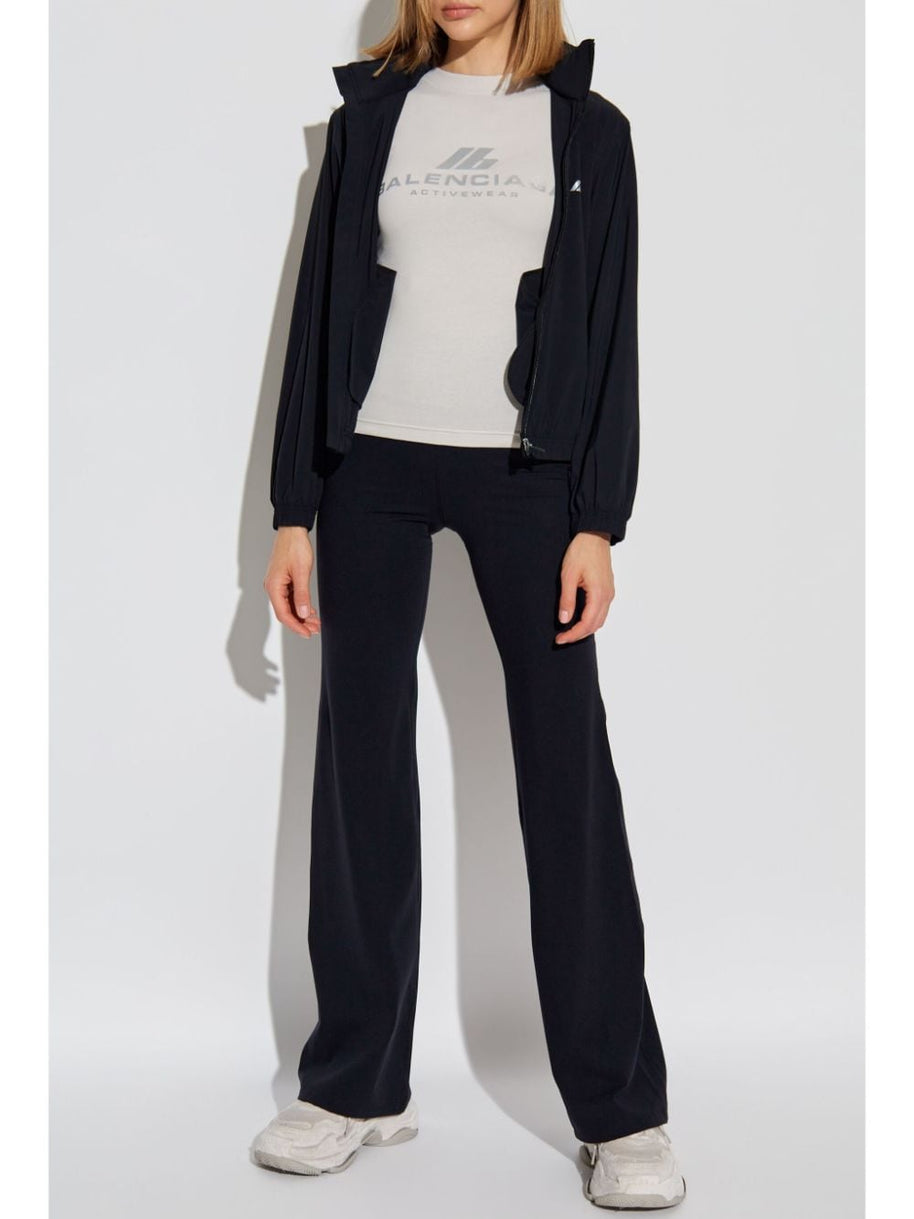 Balenciaga Shrunk Nylon Windbreaker Jacket - Black