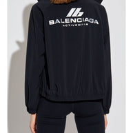 Balenciaga Shrunk Nylon Windbreaker Jacket - Black