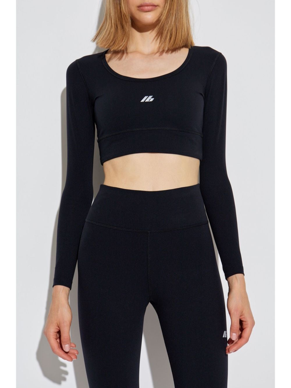 Balenciaga Logo Cropped Top - Black
