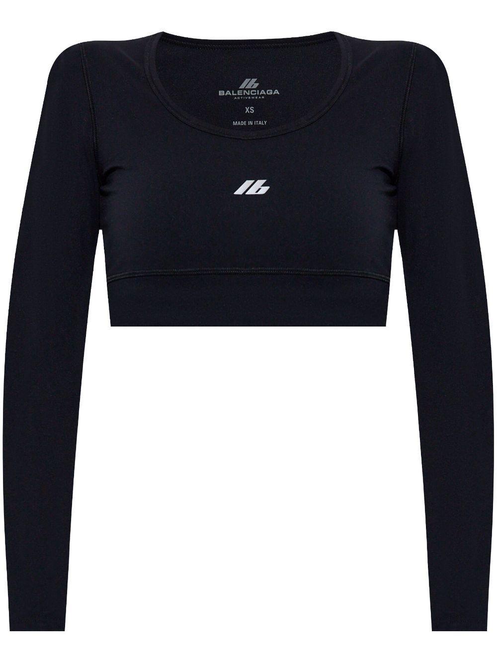 Balenciaga Logo Cropped Top - Black