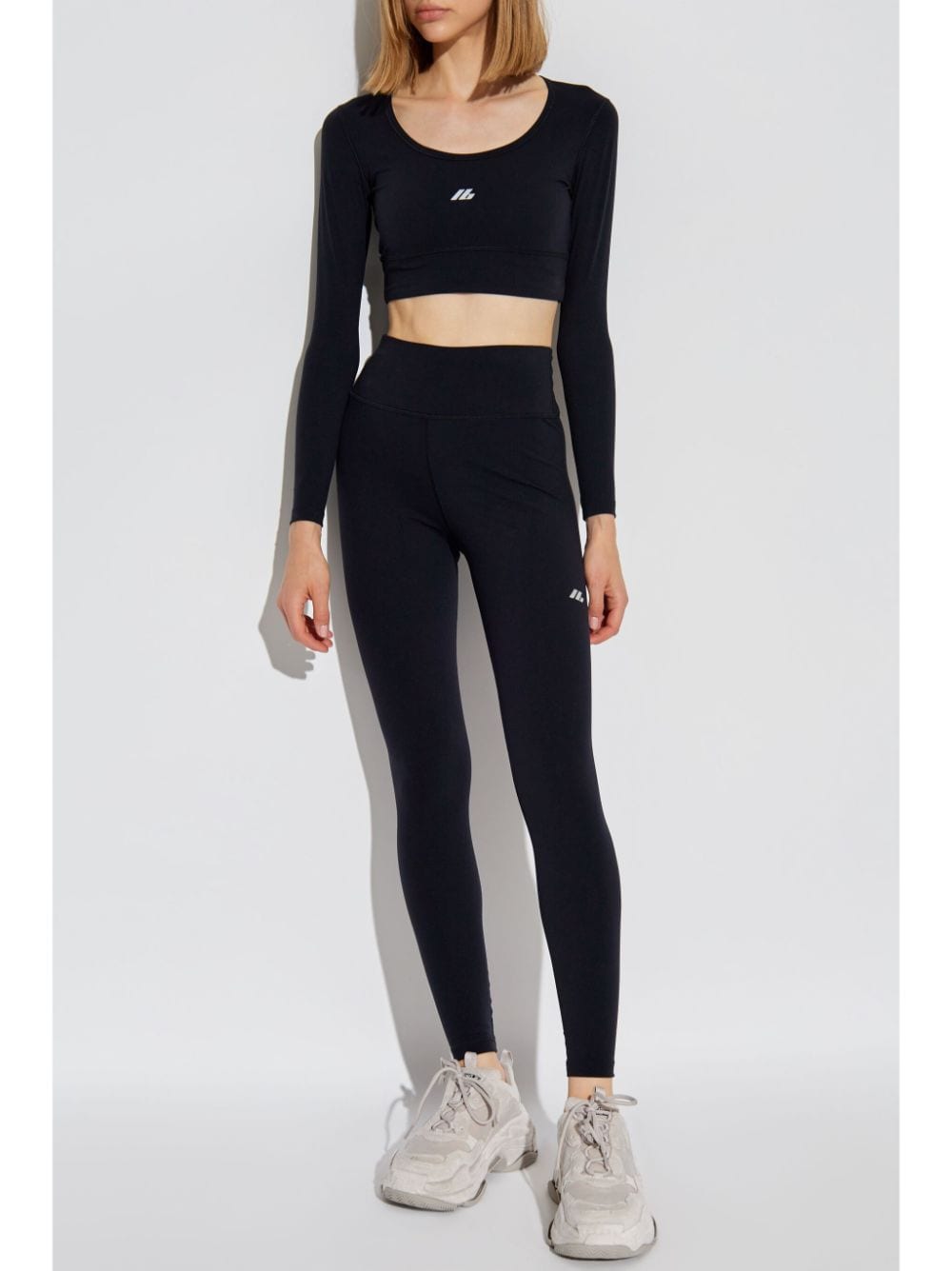 Balenciaga Logo Cropped Top - Black