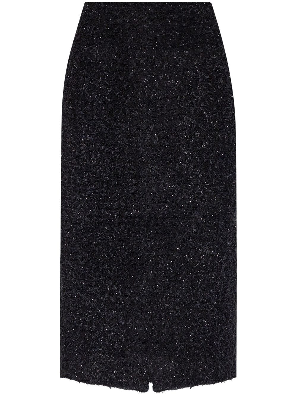 Balenciaga Tweed Midi Skirt - Black