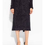 Balenciaga Tweed Midi Skirt - Black