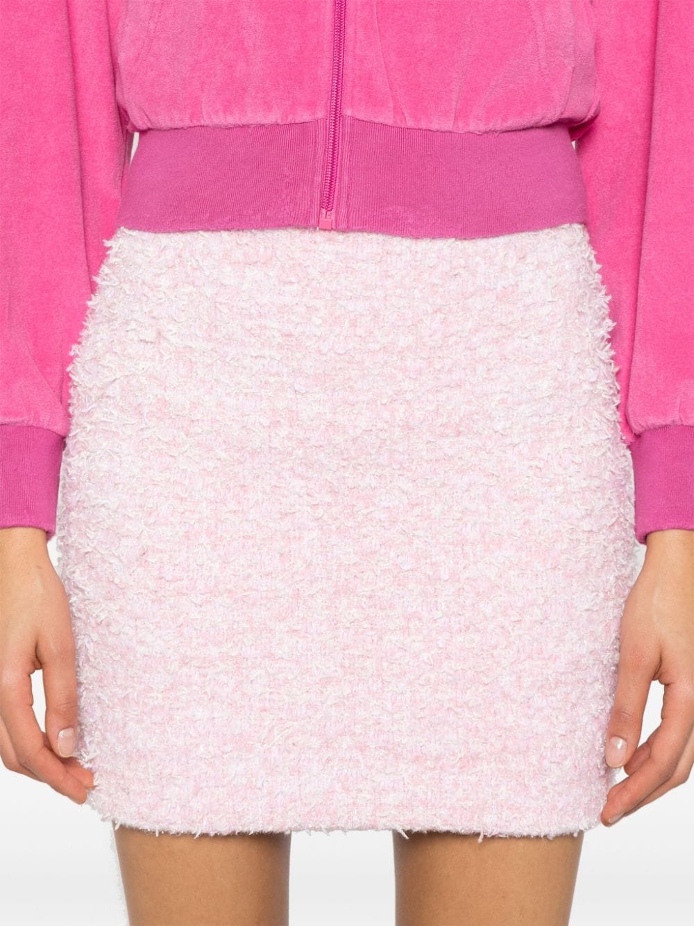 Balenciaga Tweed Mini Skirt - Pink