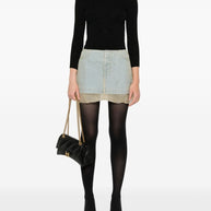Balenciaga Open-knit Wool Top - Black