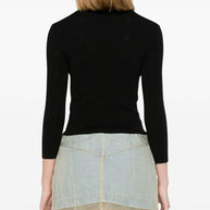 Balenciaga Open-knit Wool Top - Black