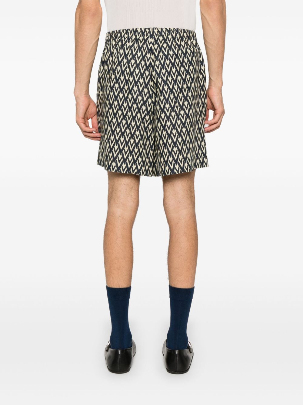 Valentino V Pattern Shorts Blue