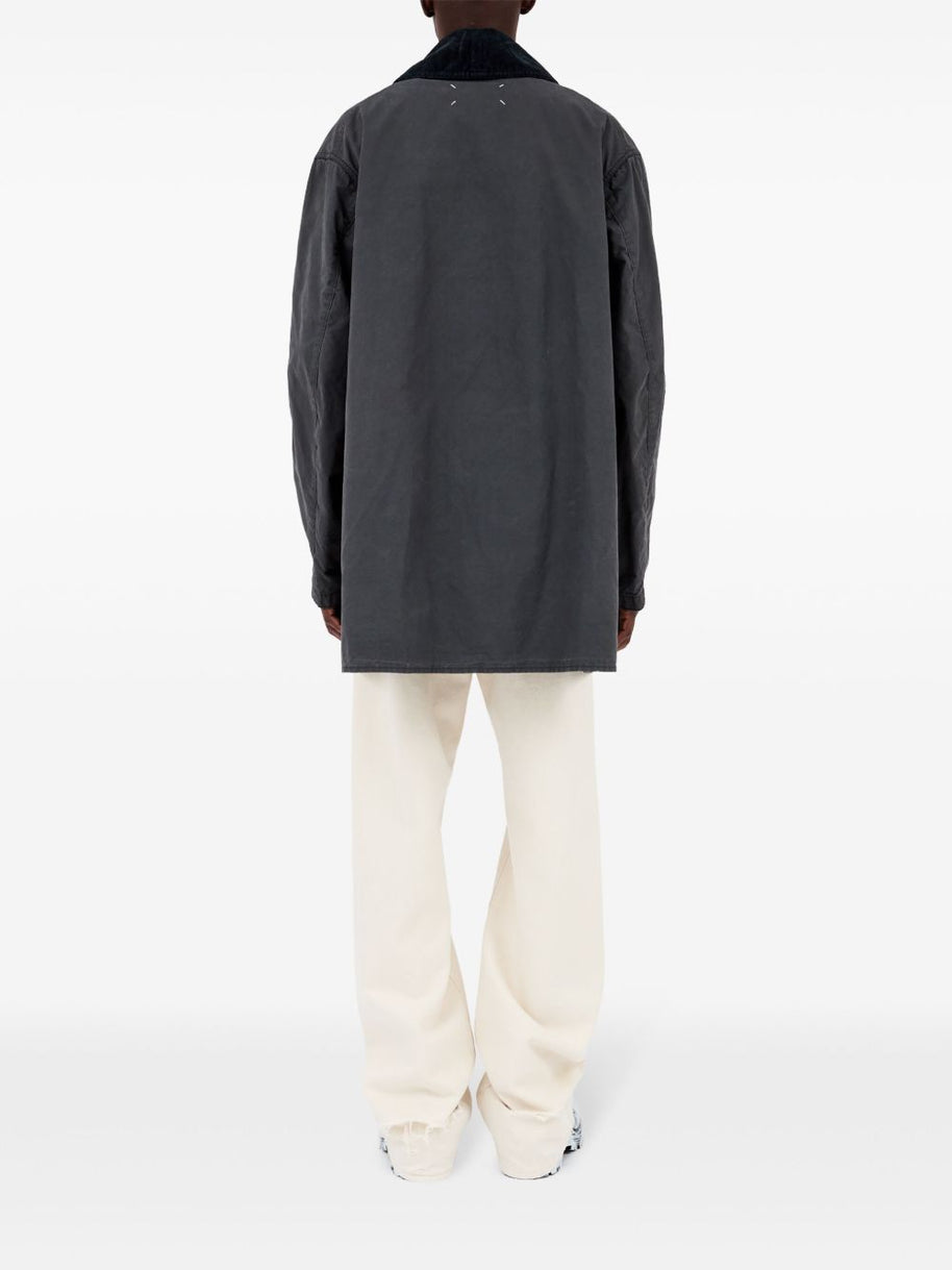 Maison Margiela Caban Jacket In Grey