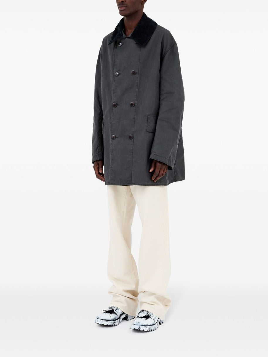 Maison Margiela Caban Jacket In Grey