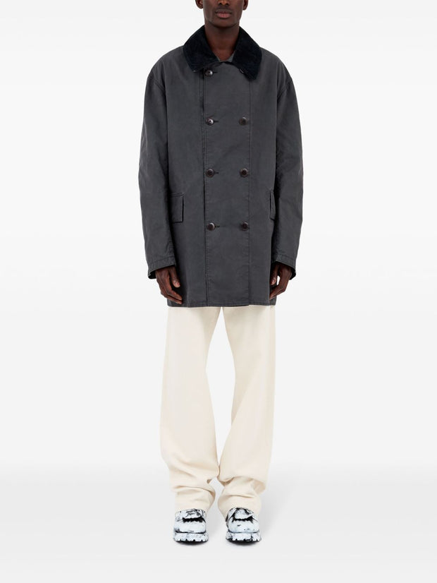 Maison Margiela Caban Jacket In Grey
