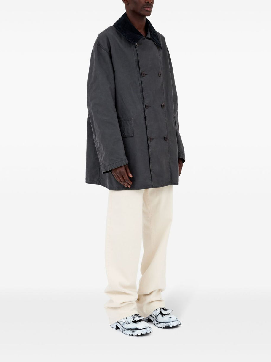 Maison Margiela Caban Jacket In Grey