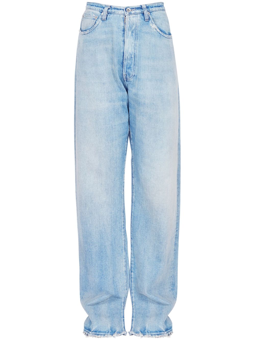 Maison Margiela Buckle Straight Leg Jeans Clear Blue