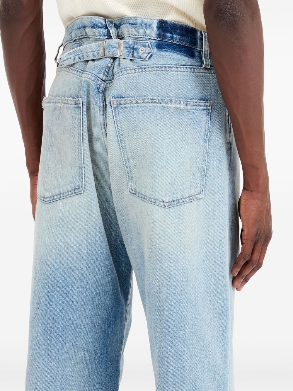 Maison Margiela Buckle Straight Leg Jeans Clear Blue