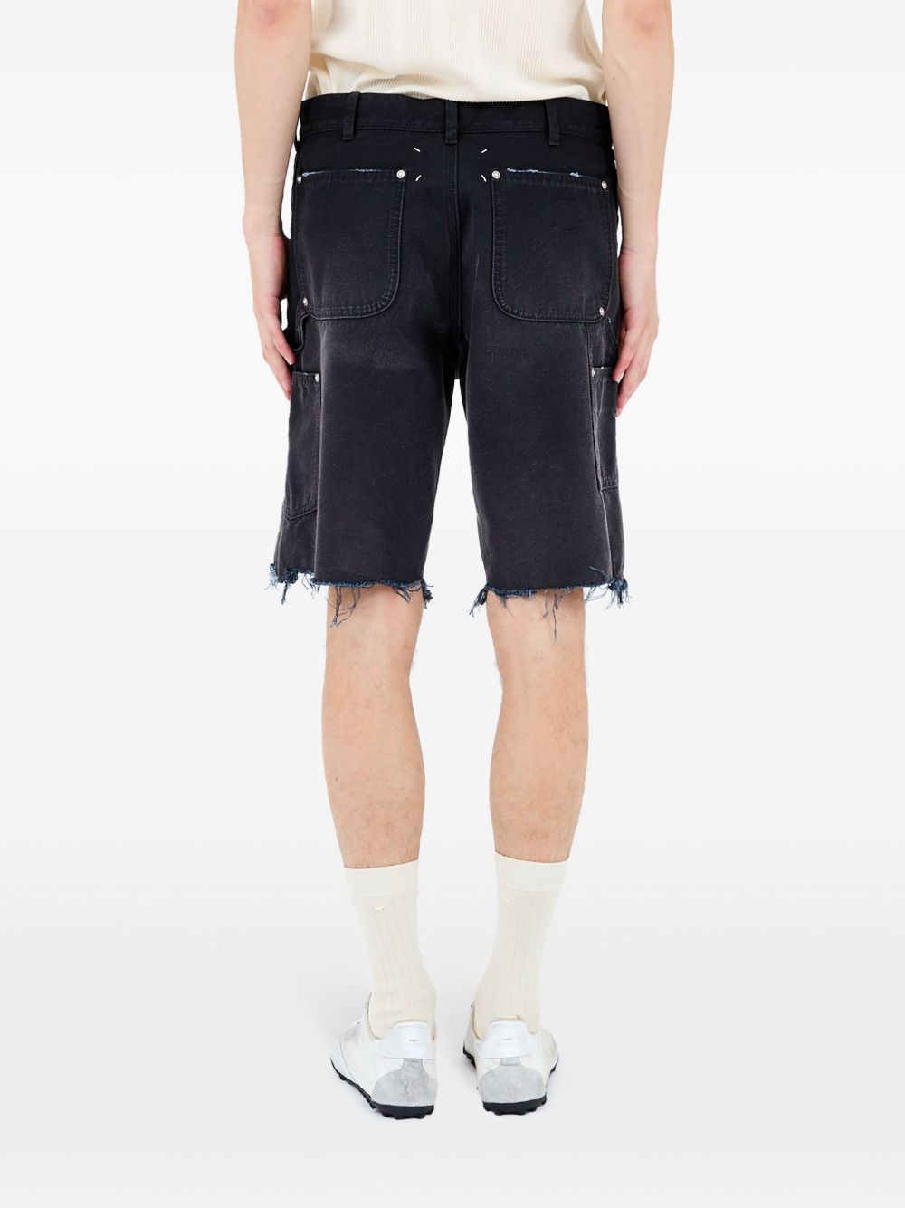 Maison Margiela Stud Dark Wash Denim Shorts