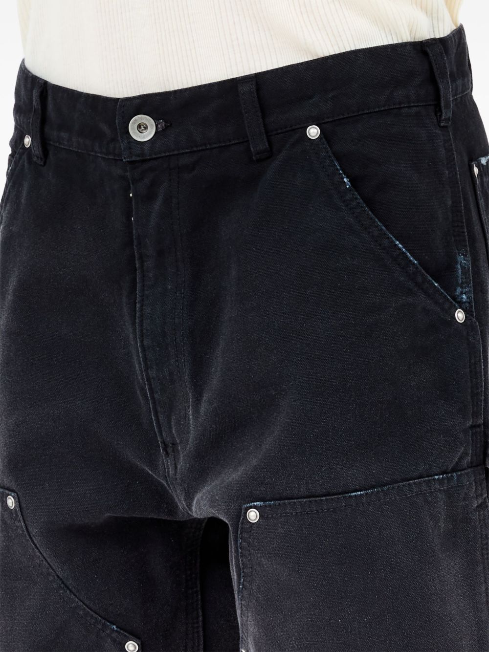 Maison Margiela Stud Dark Wash Denim Shorts