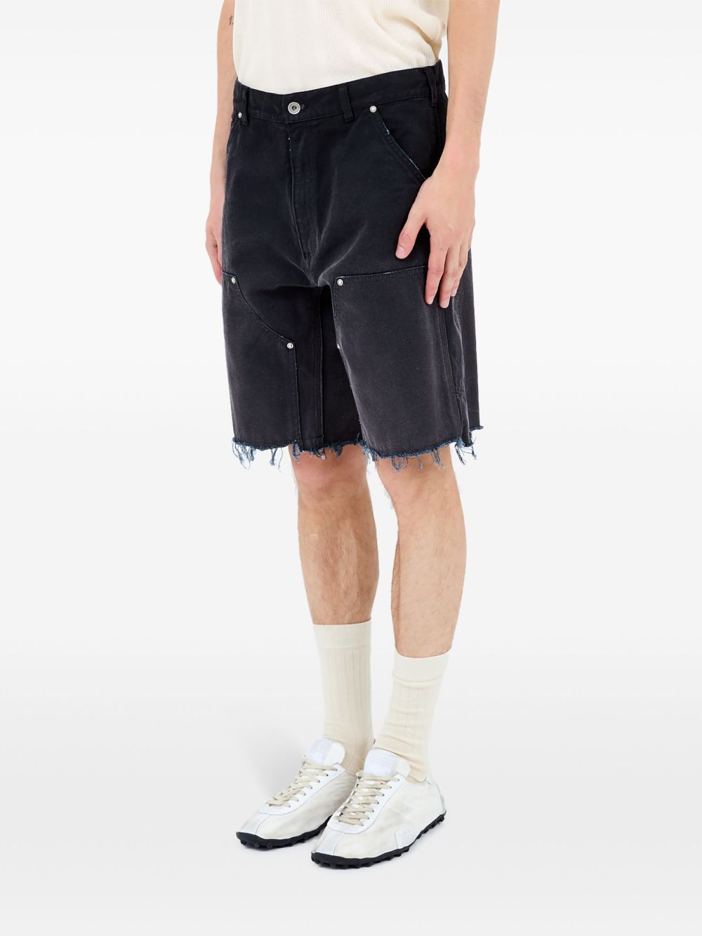 Maison Margiela Stud Dark Wash Denim Shorts