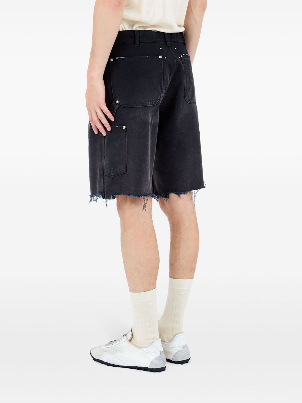 Maison Margiela Stud Dark Wash Denim Shorts