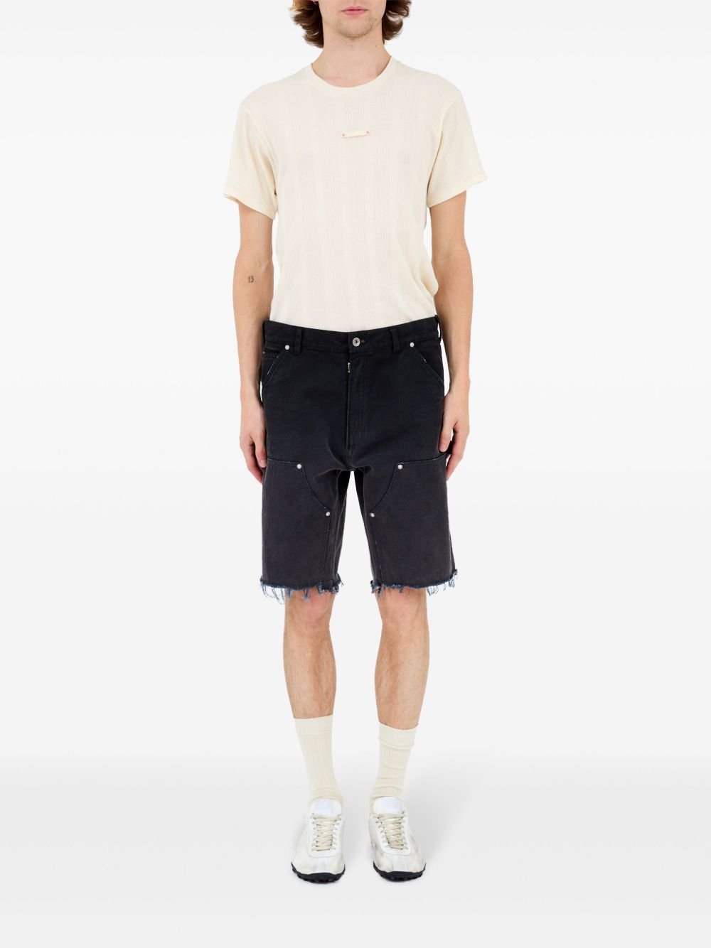 Maison Margiela Stud Dark Wash Denim Shorts