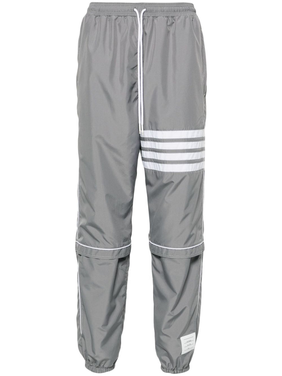 Thom Browne 4-bar Ripstop Joggers In Grey