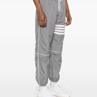 Thom Browne 4-bar Ripstop Joggers In Grey