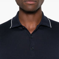 Brunello Cucinelli Cotton Polo Shirt In Blue
