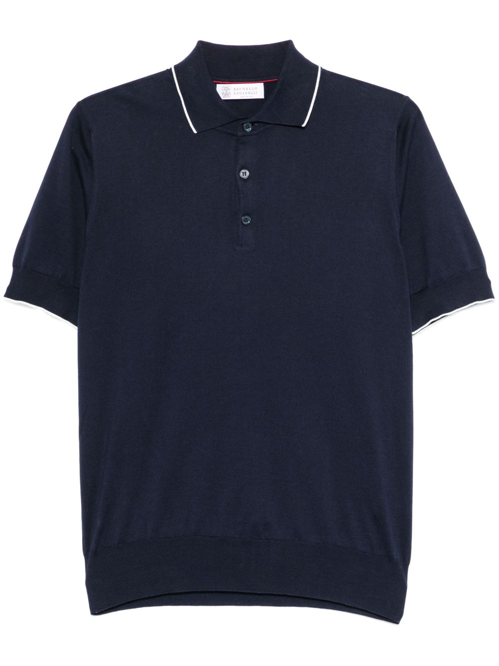 Brunello Cucinelli Cotton Polo Shirt Blue