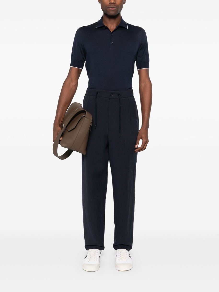 Brunello Cucinelli Cotton Polo Shirt In Blue