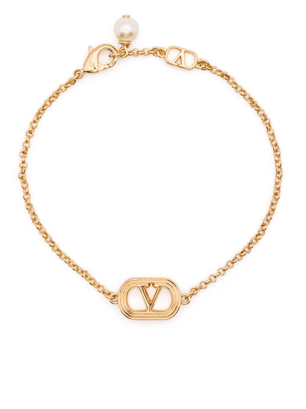 Valentino Garavani VLogo Ovalette Bracelet - Golden