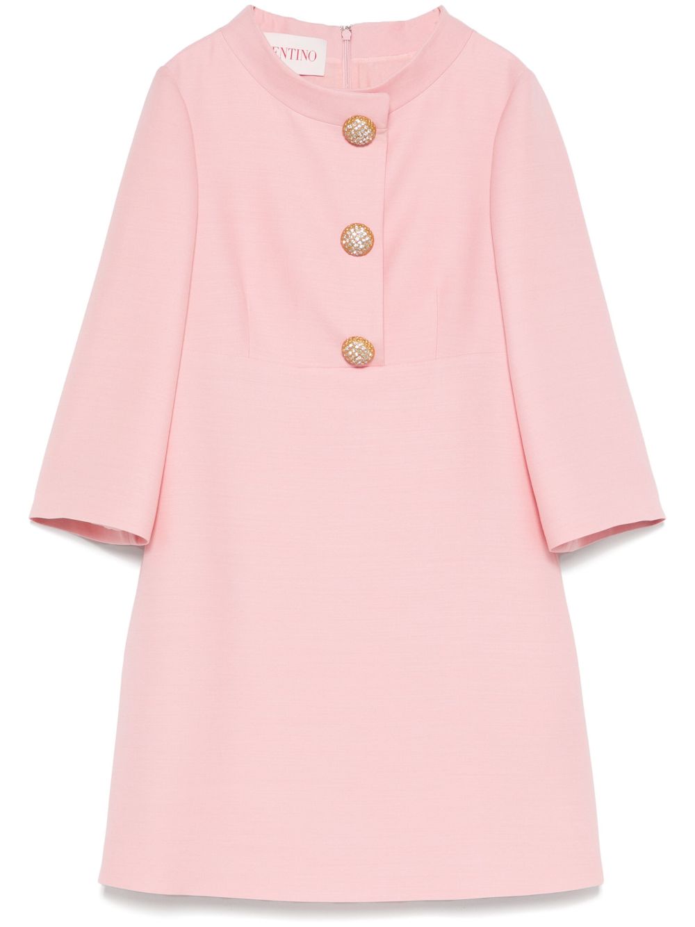 Valentino Wool-silk Blend Mini Dress Pink