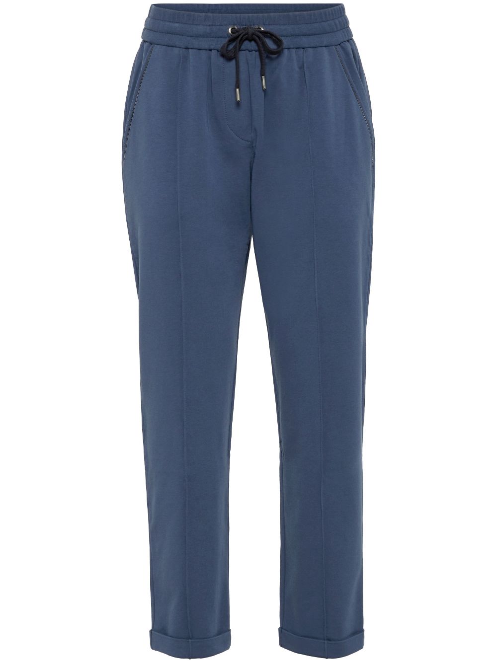 Brunello Cucinelli Stretch Cotton Pants Blue