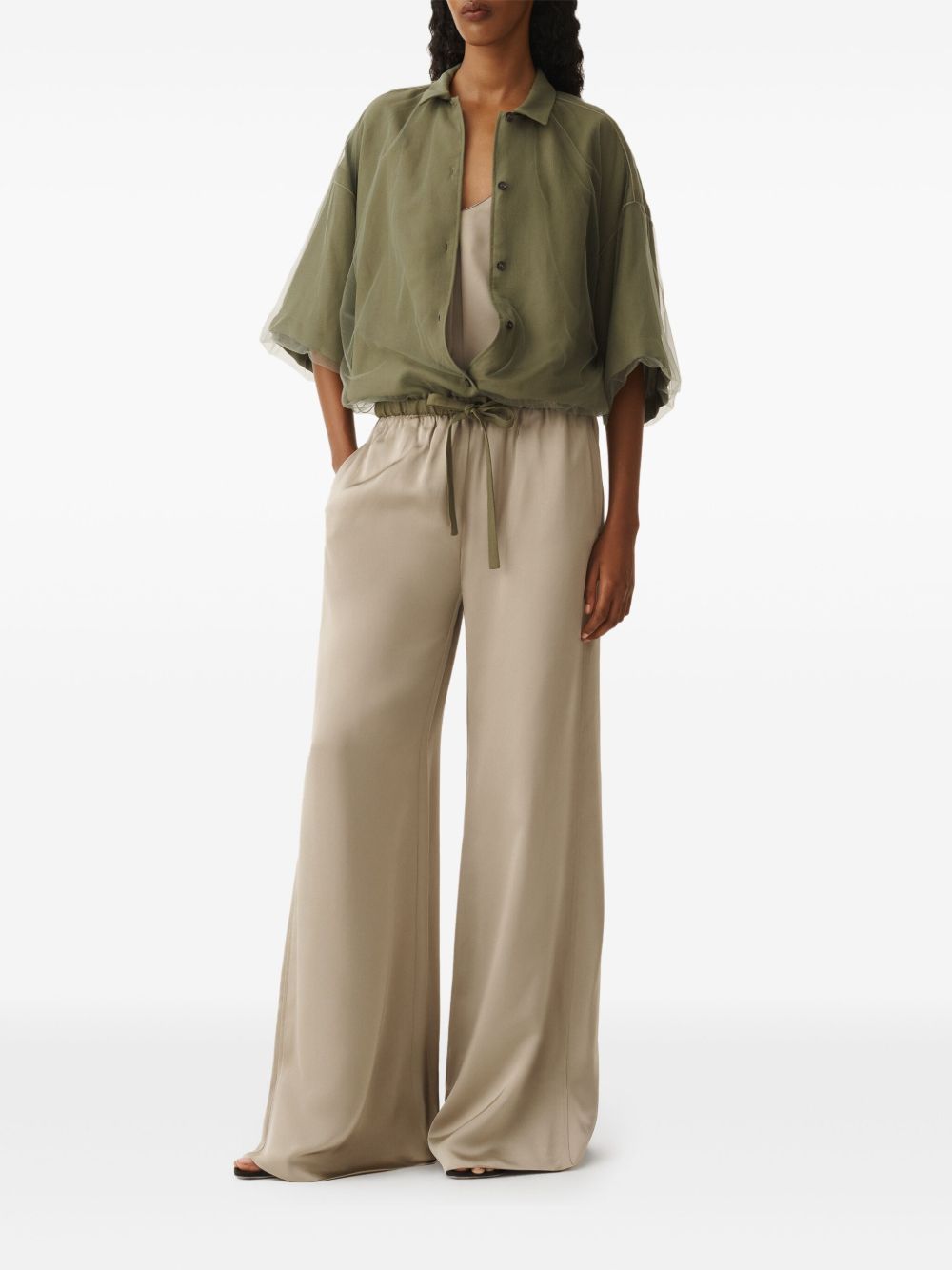 Fabiana Filippi Wide Leg Trousers Beige